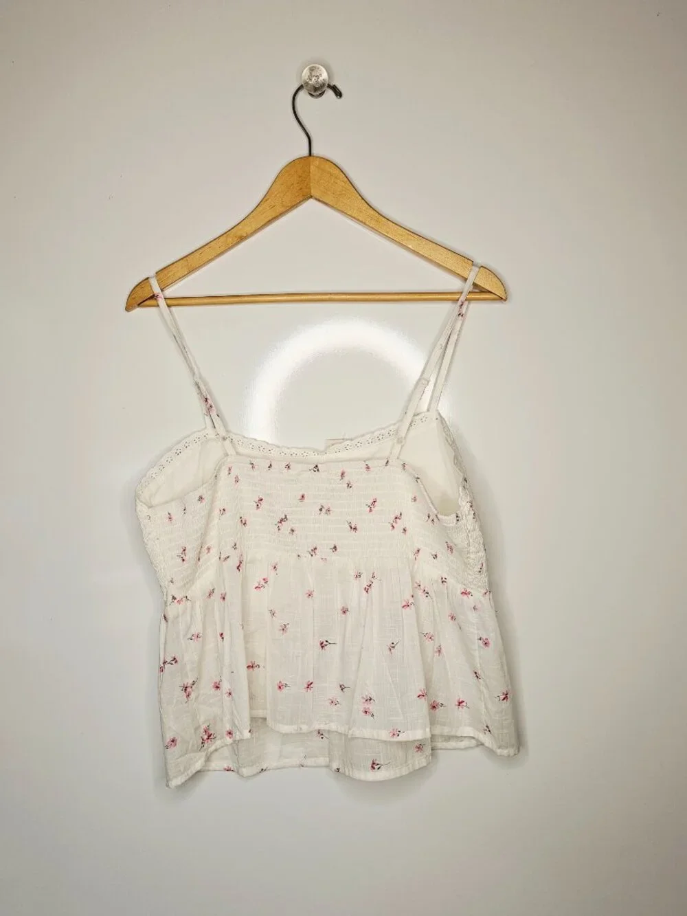 Cottage Core Cotton Smocked Baby Doll Tank Top, Women's XL